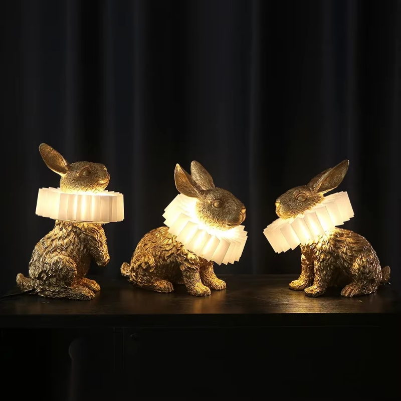 Resin Art On Floor - Lampu Meja Kelinci Lampu Meja Hewan
