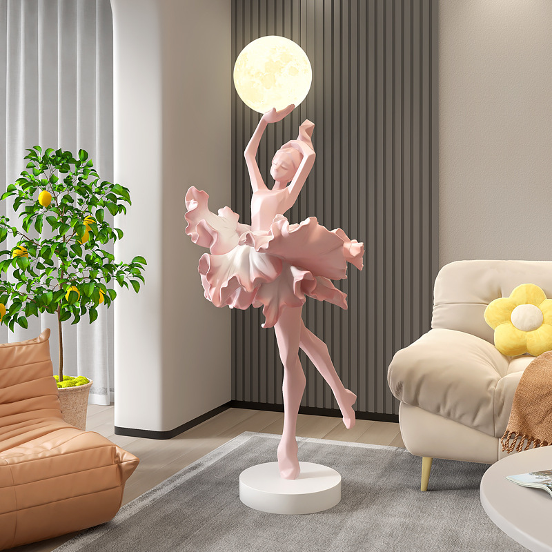 Resin Art On Floor - Lampu Lantai Patung Abstrak Italia Ornamen