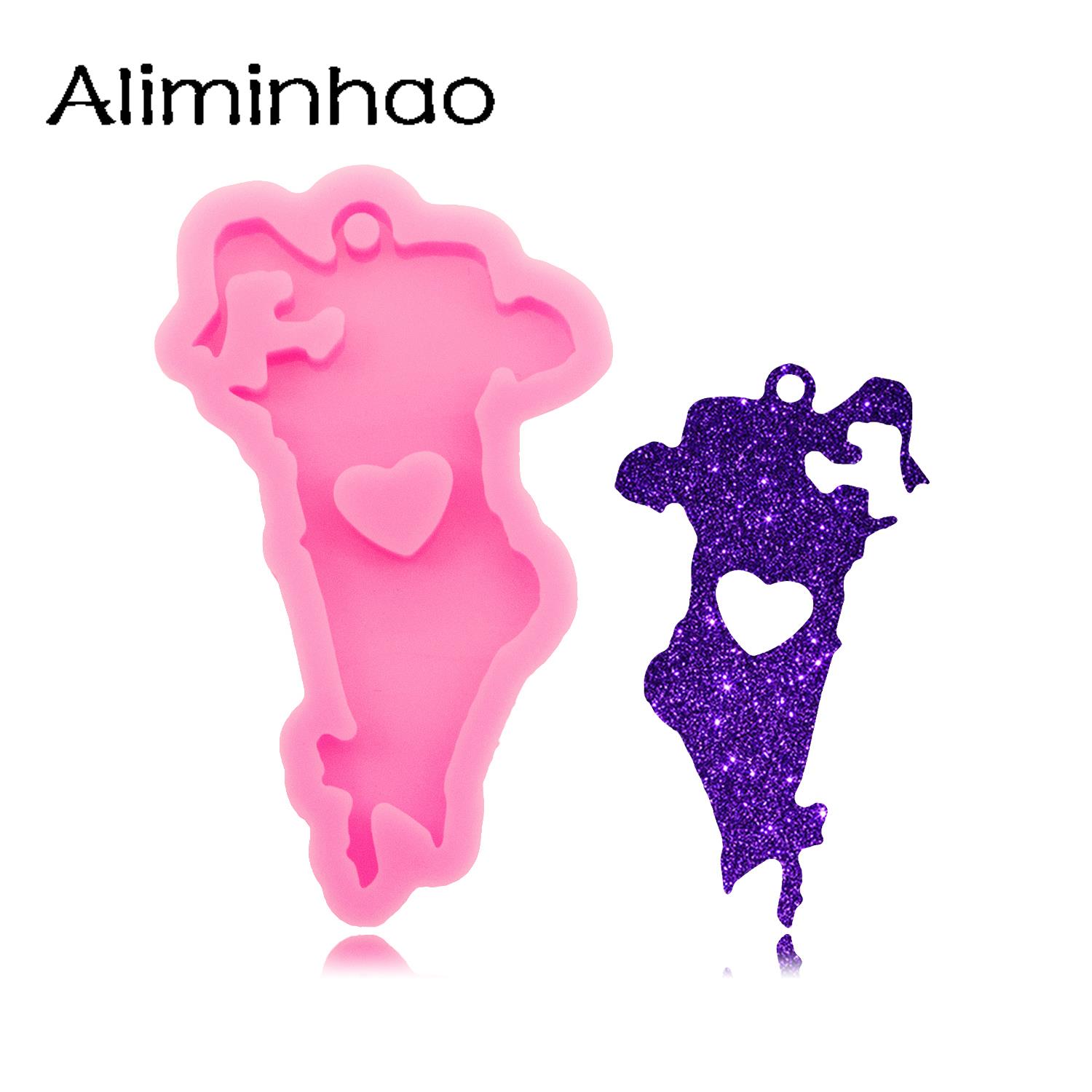 Resin Art A Keychain - DY1435 Perhiasan Cetakan Gantungan Kunci Resin