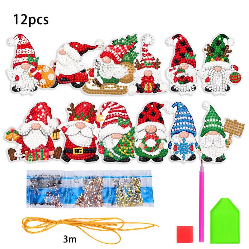 Resin Art A Keychain - Lukisan Seni natal liontin 5D lukisan