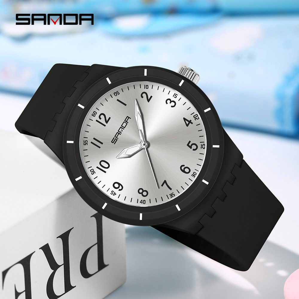 Resin Art Underwater - Jam tangan quartz SANDA 9075 untuk