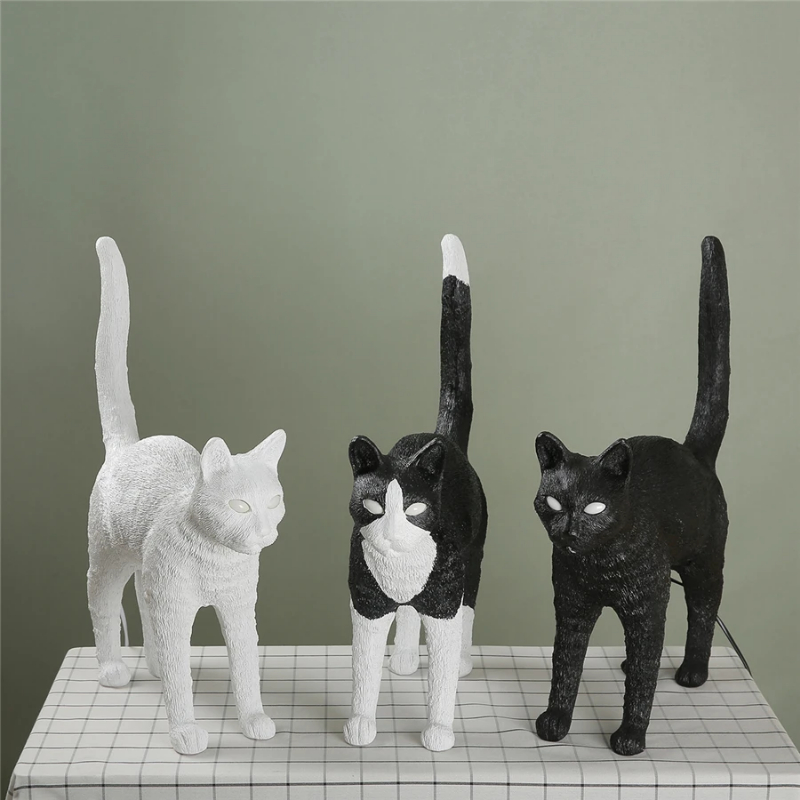 Resin Art On Floor - Lampu meja kucing Nordic lampu meja