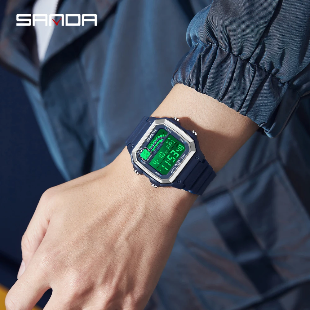 SANDA 6196 jam tangan elektron - Resin Art Underwater ulasan dan harga