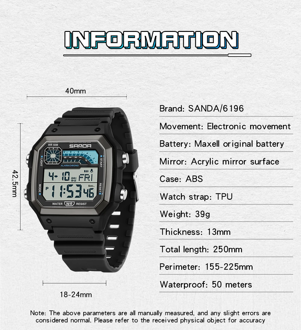 SANDA 6196 jam tangan elektron - Resin Art Underwater ulasan dan harga