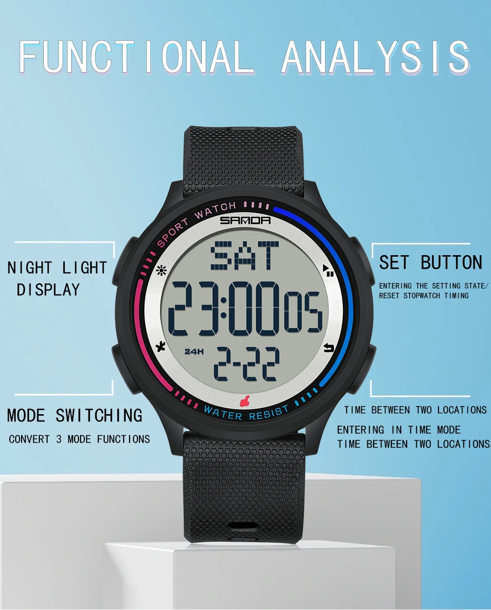 Sanda jam tangan Alarm elektro - Resin Art Underwater ulasan dan harga