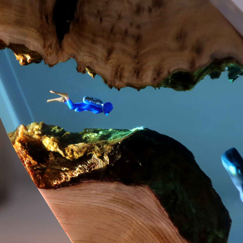 Dekorasi Meja Rumah Penyelam P - Resin Art Underwater ulasan dan harga