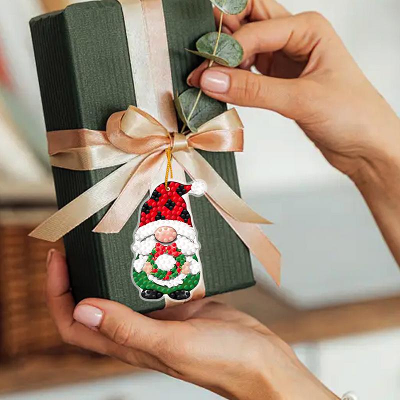 Lukisan Seni natal liontin 5D  - Resin Art A Keychain ulasan dan harga