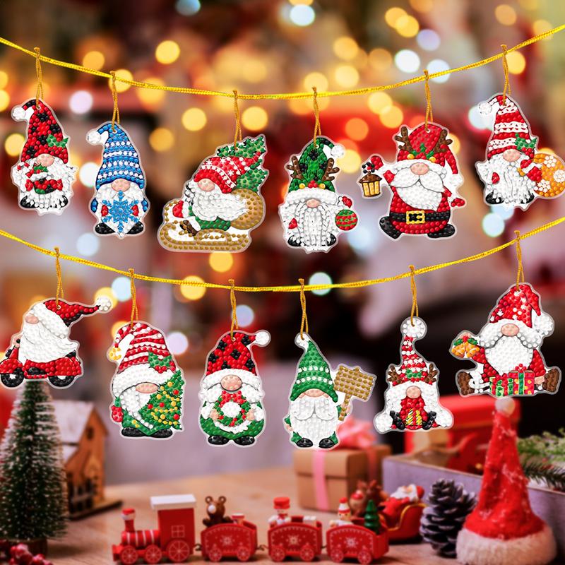 Lukisan Seni natal liontin 5D  - Resin Art A Keychain ulasan dan harga