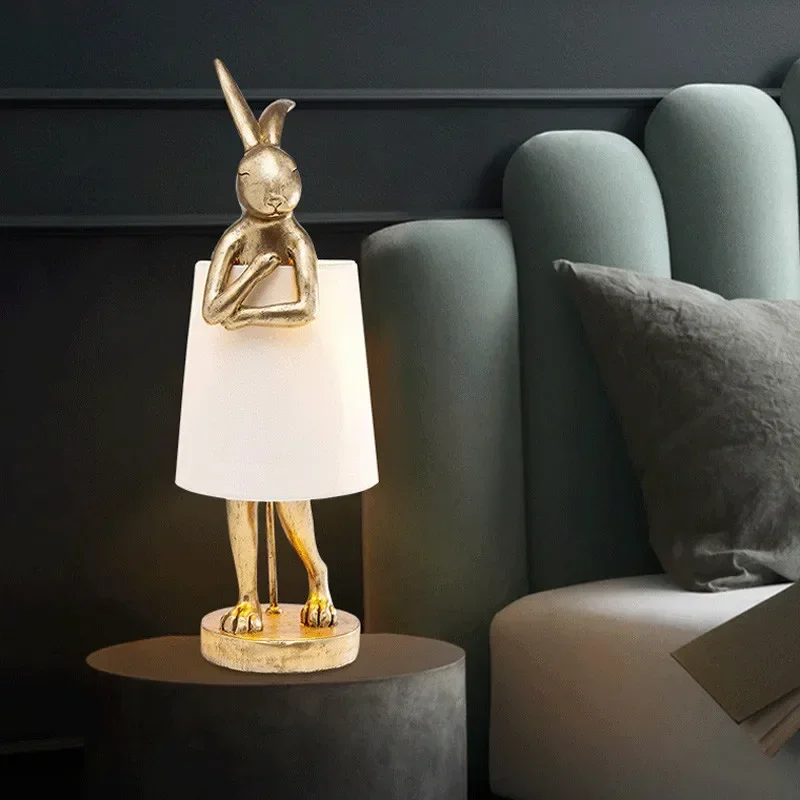 Lampu Meja Kelinci KARE Modern - Resin Art On Floor ulasan dan harga