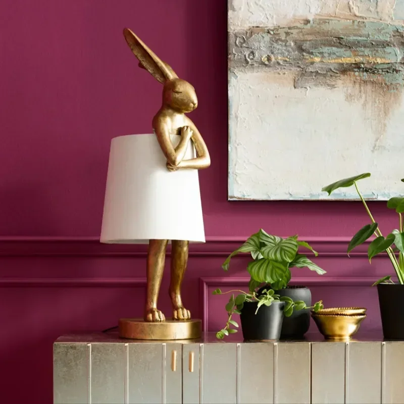 Lampu Meja Kelinci KARE Modern - Resin Art On Floor ulasan dan harga
