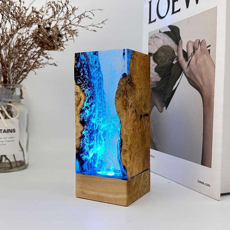Lampu Meja Resin Tema Organism - Resin Art Underwater ulasan dan harga