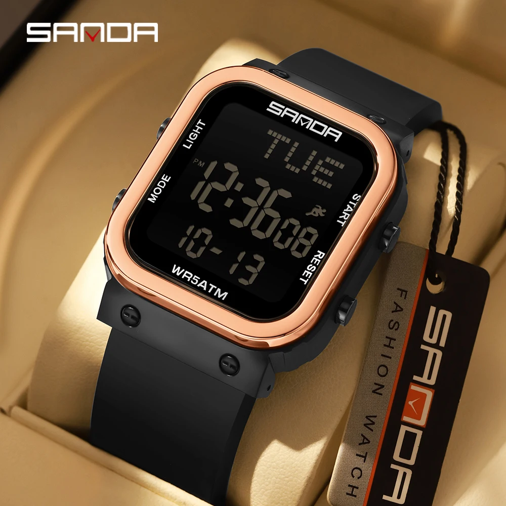 SANDA Jam Tangan Digital Jam T - Resin Art Underwater ulasan dan harga