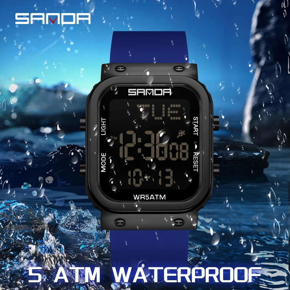 SANDA Jam Tangan Digital Jam T - Resin Art Underwater ulasan dan harga