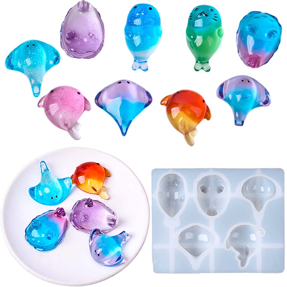 Cetakan Silikon Ikan Pari Kawa - Resin Art A Keychain ulasan dan harga