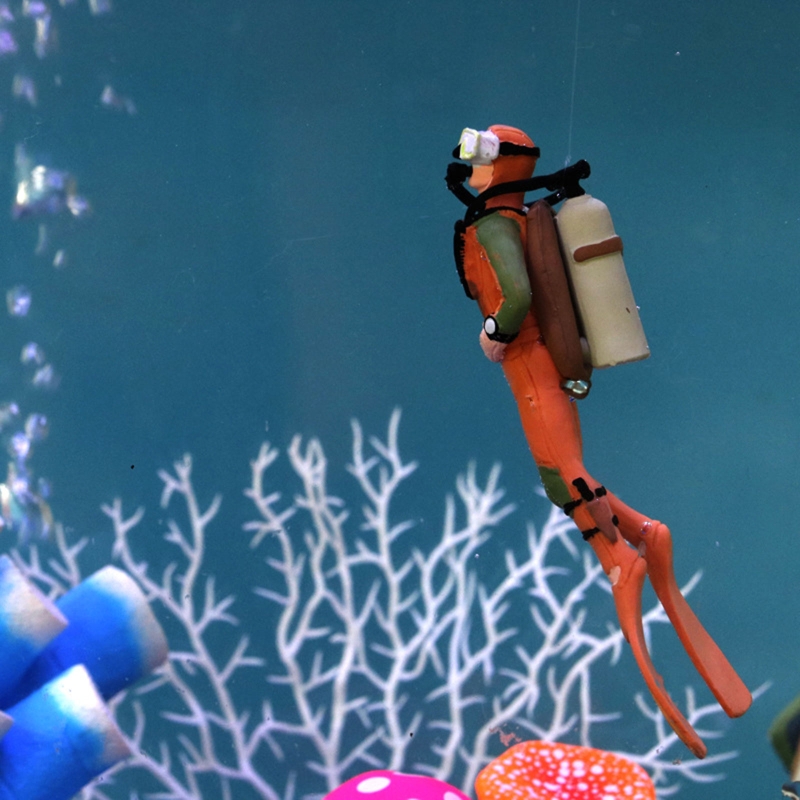 Dekorasi Penyelam Akuarium Pen - Resin Art Underwater ulasan dan harga
