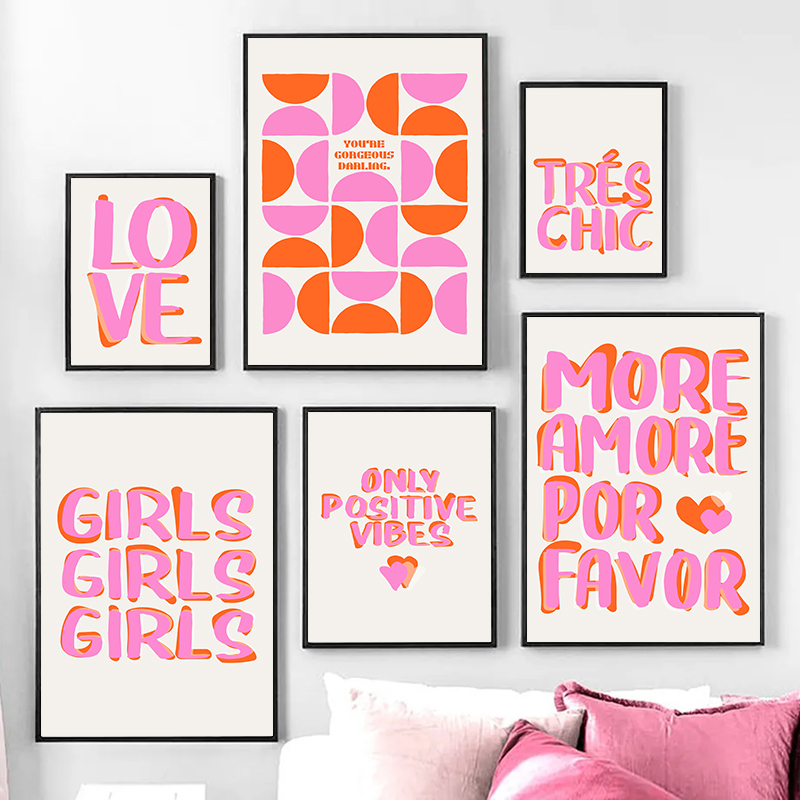Poster Kutipan Inspiratif Pink - Resin Art Quotes ulasan dan harga