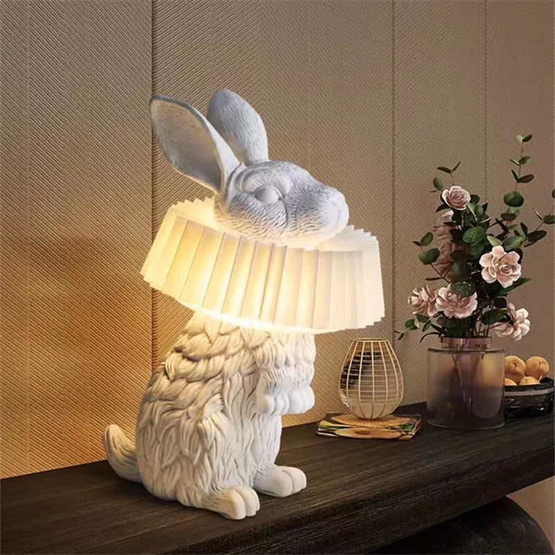 Lampu meja kelinci lucu Modern - Resin Art On Floor ulasan dan harga