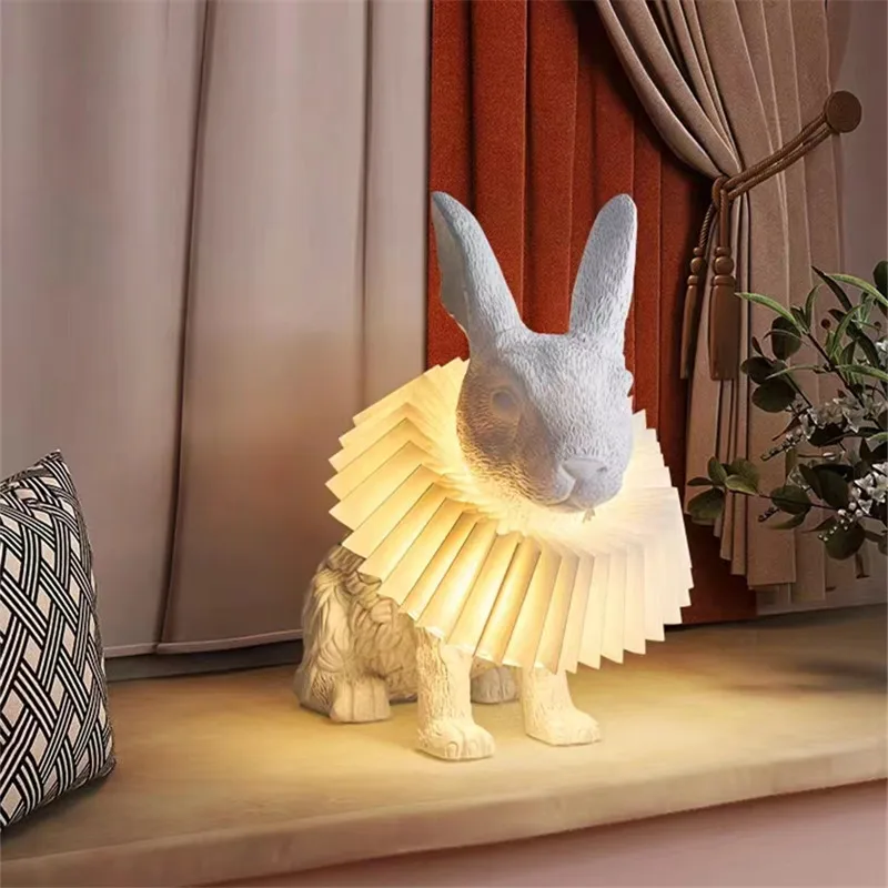Lampu meja kelinci lucu Modern - Resin Art On Floor ulasan dan harga