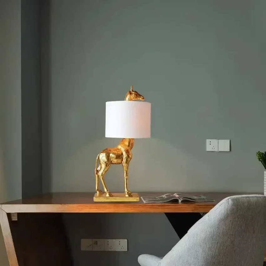 Lampu Meja Jerapah Gaya Nordik - Resin Art On Floor ulasan dan harga